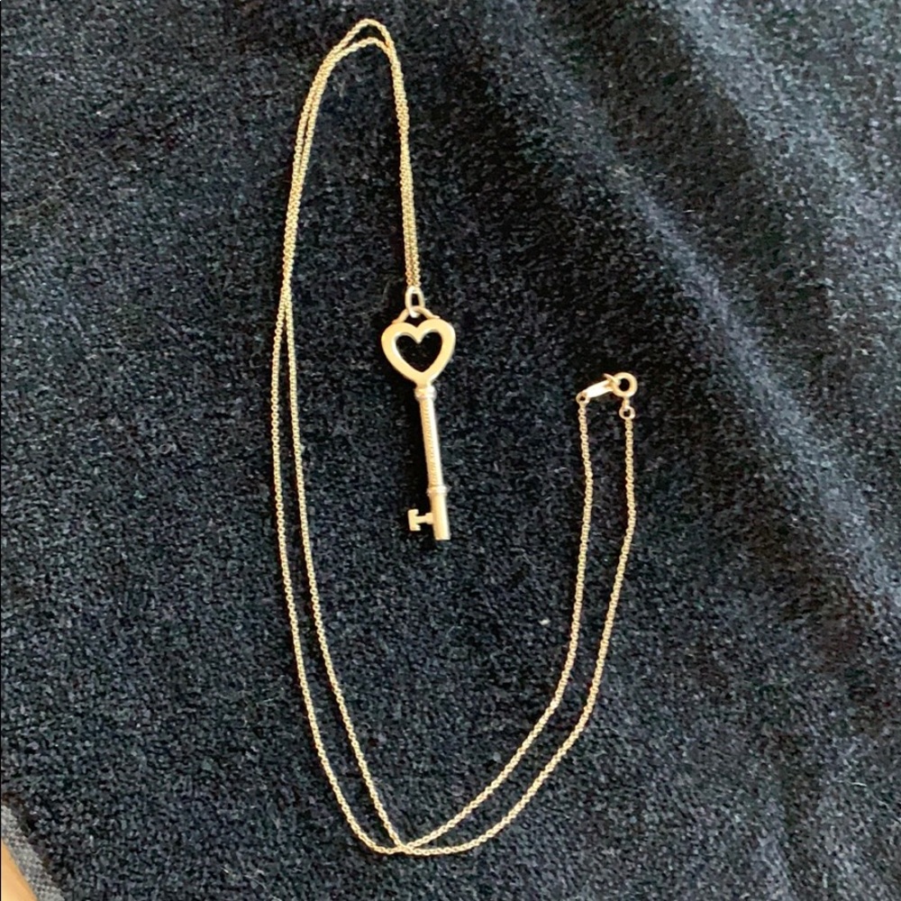 Beautiful Tiffany sterling silver key necklace.